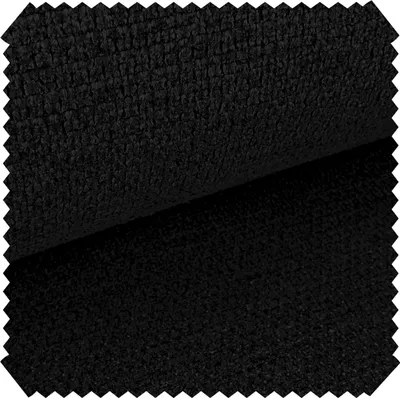 Productafbeelding van novely® ARALL - Zachte bekledingsstof met honingraatstructuur - Waterafstotende meubelstof met ULTRA CLEAN - Gemakkelijk te onderhouden rol van 1 meter - Kleur: 99 Zwart