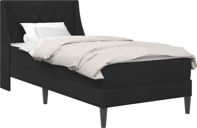 Immagine prodotto di Struttura letto con materasso Nero 80 x 200 cm Velluto