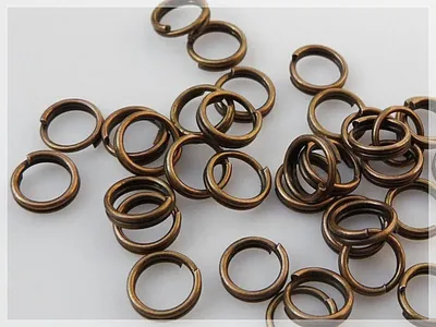 Produktbild von Vintageparts Splitringe Vintage Bronze Doppelt 6 mm 50 Stück