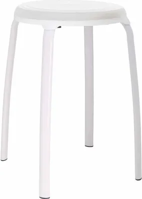 Produktbild von Badhocker weiß Hocker 30x47cm Sitzhocker Kunststoff Duschhocker bis zu 110kg