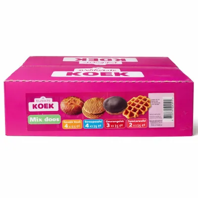 Produktbild von De Lekkerste gemischte Box mit einzeln verpackten Keksen (13 Stück)