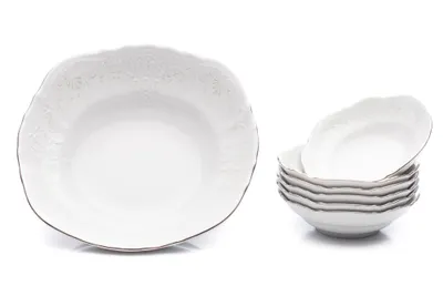 Zdjęcie produktu dla Thun 1794 Bernadotte, zestaw do kompotu, mróz, porcelana Thun