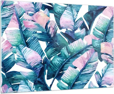 Produktbild von Bilder auf glas - Blatt Pflanze Blume - 100x70cm - Glasbilder - Wandbilder - Kunstdruck - zum Aufhängen bereit - Wanddekoration aus Glas - Glas Bilder - Wandbild auf Glas - Einteilig - GAA100x70-3949