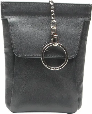 Produktbild von Esquire Leder Schlüsselmäppchen Logo Quick Key Case Black schwarz