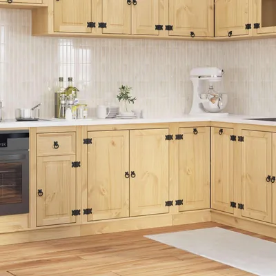 Produktbild von Möbel Schrank SKI Honigbraun 80 x 46 x 81.5 cm Massives Kiefernholz - Küchenschränke &44445