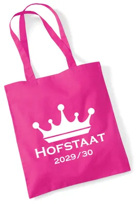 Produktbild von Huuraa Jutebeutel Hofstaat 2029/30 Krone Schützenfest 10 Liter Fuchsia Baumwolle Tasche Geschenkidee