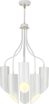 Produktbild von Elstead Quinto Kronleuchter E27 6-fach Weiß Altmessing