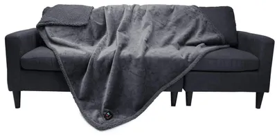 Zdjęcie produktu dla Koc dla psa, wodoodporny, pluszowy, można prać. Rozmiar: 145 x 165 cm. Kolor: ciemnoszary
