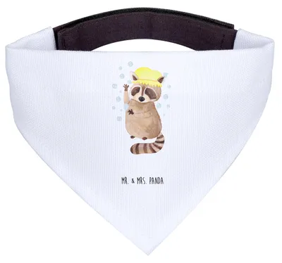 Produktbild von Mr. & Mrs. Panda Halstuch Für Hunde Waschbär - Weiß - Geschenk, Plan, Fröhlich, Lustige Sprüche, Hundehalstuch, Tagträumen, Dreieckstuch, Hund, Bandana, Seifenblasen