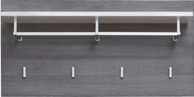 Produktbild von LineGD Garderobe Paneel rauchsilber, weiß.