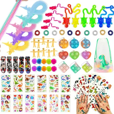 Immagine prodotto di Set di giocattoli antistress, composto da 80 pezzi, in vari colori, adatto a bambini e adulti