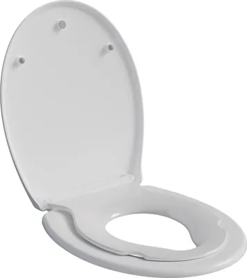 Produktbild von BERNSTEIN Ovaler Familien-WC-Sitz U2006 mit integriertem Kindersitz, Soft-Close und Quick-Release Funktion, Antibakteriell, Weiß