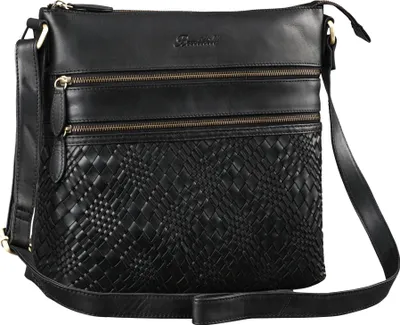 Produktbild von Benthill Shopper Damen Leder - Ledertasche mit Reißverschluss - Umhängetasche aus Echtleder - Handtasche Vintage - Bag Beutel - Frauen Schulterbeutel