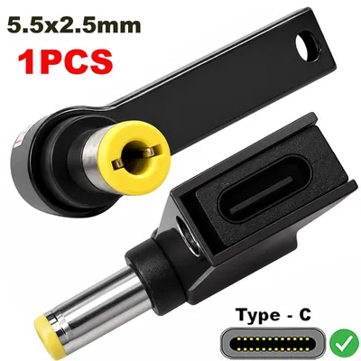 Produktbild von 5,5 x 2,5 mm DC-Anschluss mit PD auf USB 3.1 Typ-C-Adapter max. 100W für Clevo