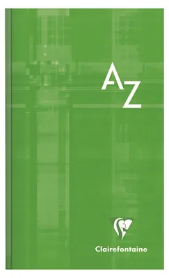 Image de Répertoire 11x17cm 96 feuilles quadrillées couverture rigide A-Z couleurs assorties