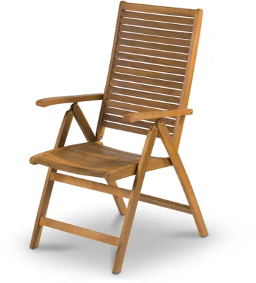Obrázek produktu pro FIELDMANN FDZN 4101 Polohovací křeslo, rozměry 74 x 58 x 105 cm, nastavení opěradla do 5 poloh, vyrobeno ze dřeva tropické Akácie, nosnost do 120 kg