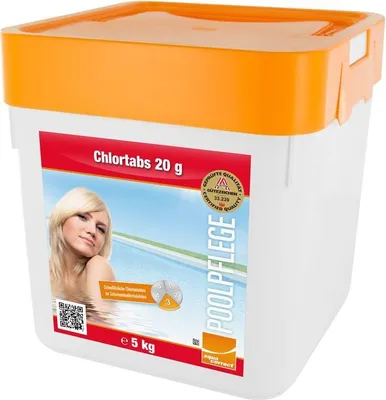 Produktbild von Chlortabs 20g, 5Kg, schnell löslich, Poolpflege, Chlor Wasserpflege