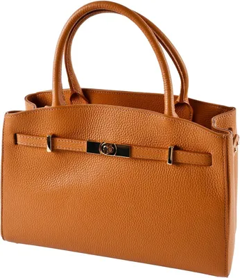Image de Sac à main en cuir Giuliano, modèle Belinda, pour femmes, fabriqué en Italie, couleur camel