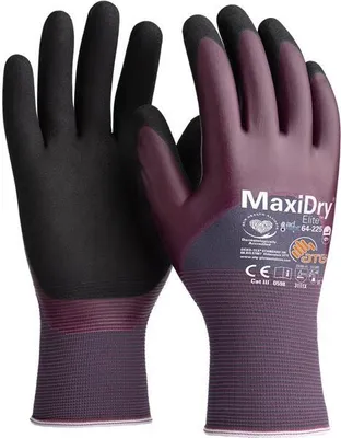 Immagine prodotto di Guanti in maglia di nylon MaxiDry® Elite™ "64-225 HCT", SB-Ver. viola/nero 10