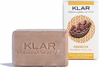 Image de Klar Seifen Kakaobutterseife 100g, Cosmos zertifiziert, palmölfrei