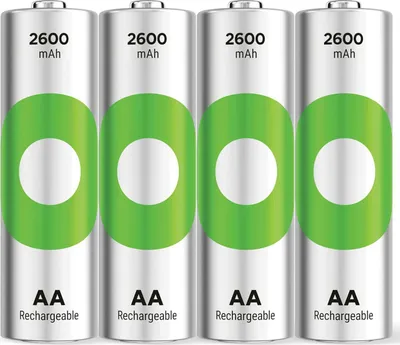 Produktbild von GP Batteries ReCyko Pro GPRCK260AA129C4, Wiederaufladbarer Akku, AA, Nickel-Metallhydrid (NiMH), 1,2 V, 4 Stück(e), 2600 mAh