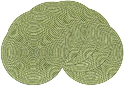 Produktbild von Famanu Platzsets 6er Set - Rund, Grau, Waschbar, Hitzebeständig