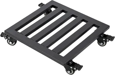 Zdjęcie produktu dla Podstawka pod doniczkę 30x30 cm, prostokątna, udźwig 150 kg, 2 kółka z hamulcem, do użytku na zewnątrz