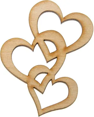 Immagine prodotto di Decorazione in legno - 3 cuori