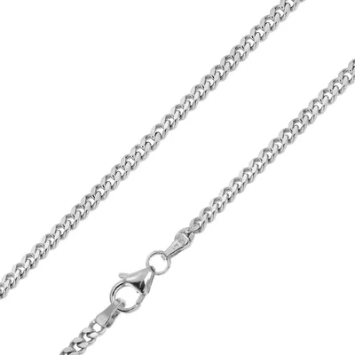trendor 15058 Herren-Halskette 925 Silber Rhodiniert Panzerkette 2,7 mm breit 1