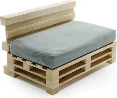 Produktbild von Abziehbares palettenkissensitz aus polyester BANANAIR 120x80cm, hellgrau