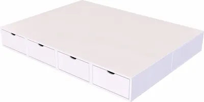Produktbild von Doppelbett mit stauraum Cube - 140x200 - Weiß