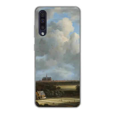 Produktbild von MuchoWow® Handyhülle Schutzhülle Hülle für Samsung Galaxy A30s Ansicht von Haarlem mit Tribüne - Gemälde von Jacob van Ruisdael Silikon Softcase Handy Hülle - Karteninhaber