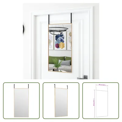 Image de The Living Store miroir de porte Golden 40x80 cm verre et aluminium