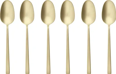 Produktbild von Sambonet Set 6 Mokkalöffel Edelst./PVD Champag. 52662PA7