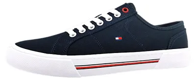 Productafbeelding van Tommy Hilfiger core canvas Herrenschuhe Schnürschuhe Leinenschuh Blau