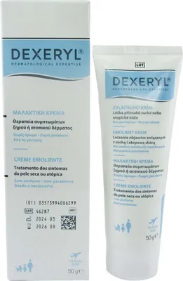 Produktbild von Dexeryl Emollient Creme, 50 g - Medizinalprodukt für atopische Hautpflege
