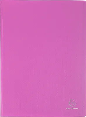 Produktbild von Exacompta 10x Sichtmappe PP 500µ 40 glatten Hüllen transluzent A4 Rosa 88427E