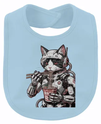Productafbeelding van Cyberpunk, kat, ramen, noedels, mecha, ruimte, Japan, grappig, Y2K, manga, baby, lichtblauw, one size
