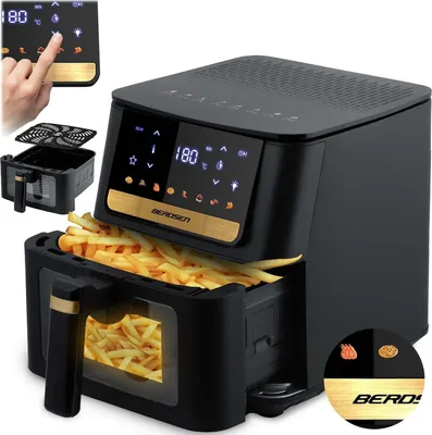 Zdjęcie produktu dla Frytkownica powietrzna, 6,5 l, 1700 W, ekran dotykowy, czarna