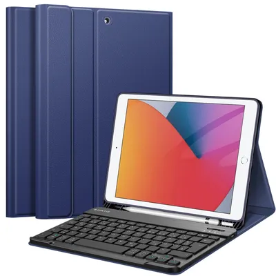 Zdjęcie produktu dla Etui na klawiaturę dla modeli 9, 8, 7, generacji 2021, 2020, 2019, magnetyczne, kolor: granatowy