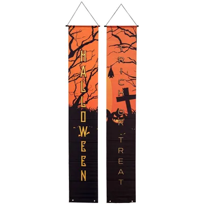 Obrázok produktu pre EUROPALMS Halloween Banner, Geisterhaus, 2er-Set, 30x180cm (80164203)