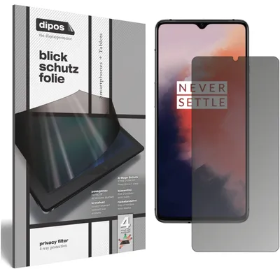 Produktbild von Blickschutzfolie für OnePlus 7T matt Schutzfolie Folie Display Schutz dipos