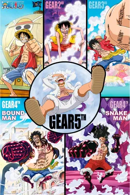 Produktbild von One Piece - Gears History - Anime Plakat Poster Druck Grösse 61x91,5 cm