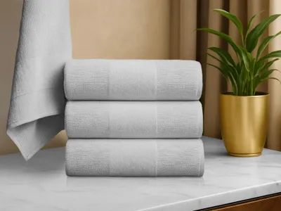 Obrázek produktu pro Sada ručníků CARRARA 30x30 světle šedá 100% bavlna, 3 ks