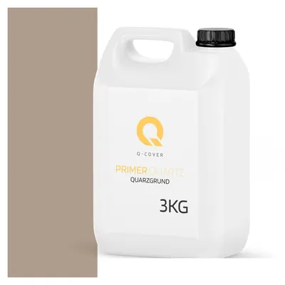 Produktbild von Quarzgrund für Silikonharz-Putz Hazelnuss F534 3 kg – Haftgrund für innen & außen, quarzhaltige Grundierung Q-COVER
