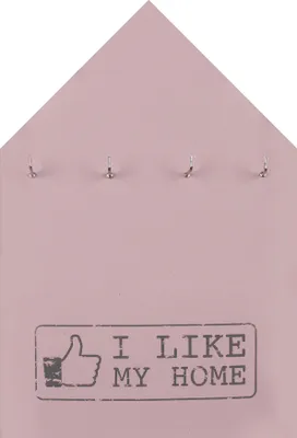 Produktbild von Schlüsselbrett Schlüsselbord I Like My Home Holz Brett für Schlüssel Garderobe ROSA