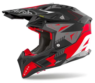 Productafbeelding van Motocrosshelm AIROH Aviator 3, spinfinish, matzwart/rood, maat XL
