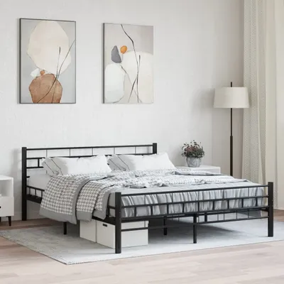 Produktbild von vidaXL Postelový rošt Black Steel 160×200 cm