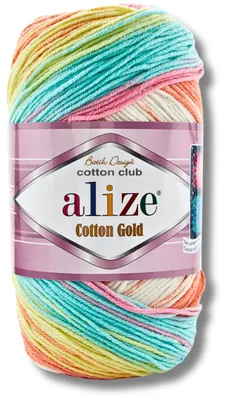 Obrázok produktu pre Alize 1x 100g priadze Bavlna Gold Batik, bavlna s efektom prechodu farieb, vhodná na háčkovanie a pletenie (7937)