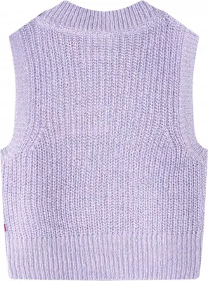 Produktbild von vidaXL Kinder-Pulloverweste Gestrickt Helllila 128